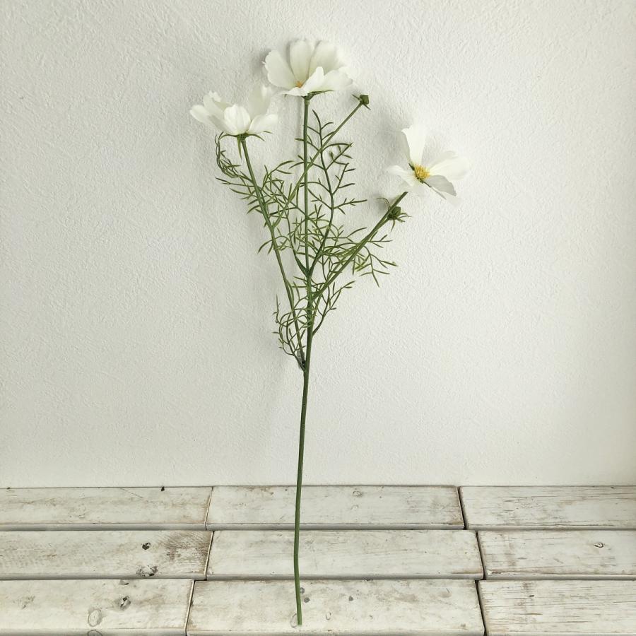 造花 アスカ コスモス×3 つぼみ×2 #001 ホワイト A-33814-1 花材「か行