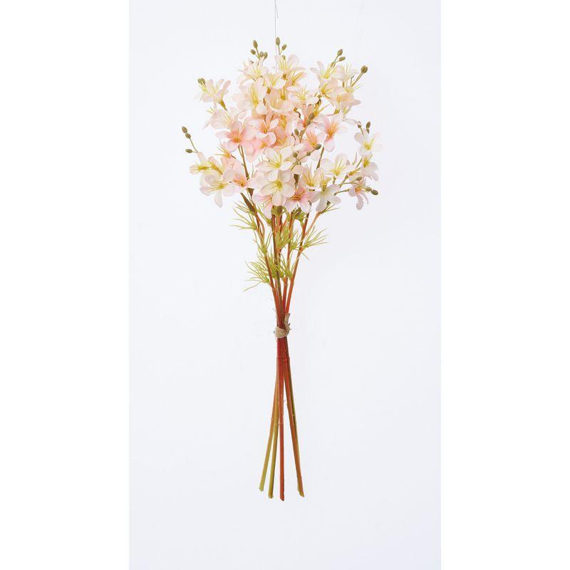造花 アスカ ワックスフラワーバンチ 1束6本 ピンク A-34512-3 花材