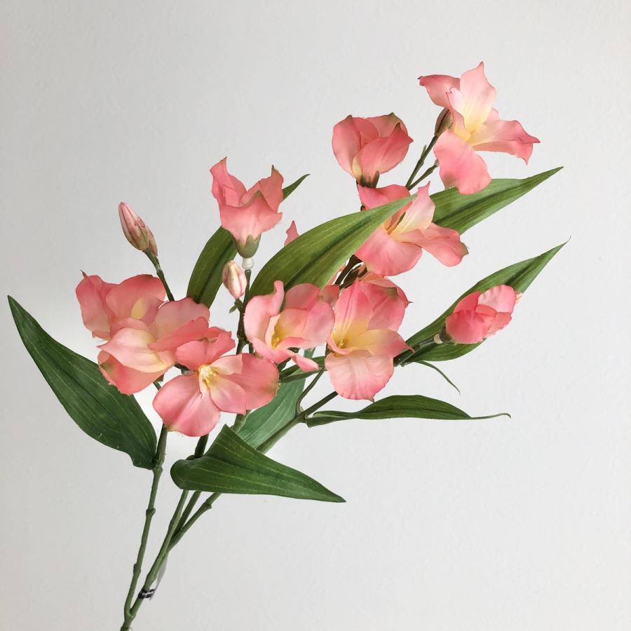 造花 アスカ アルストロメリア×11 つぼみ×8 コーラル A-34481-13A 花材