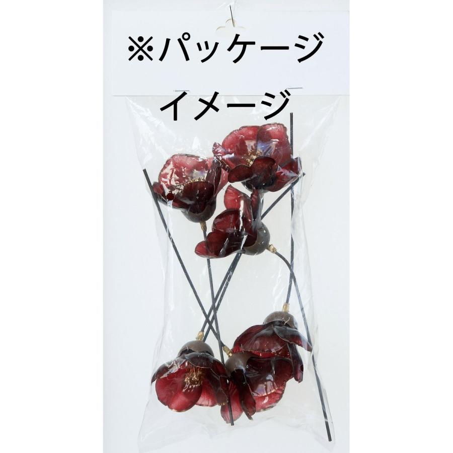 造花 アスカ クリア椿ピック 1袋6本入 #015 バーガンディ A-39671-15