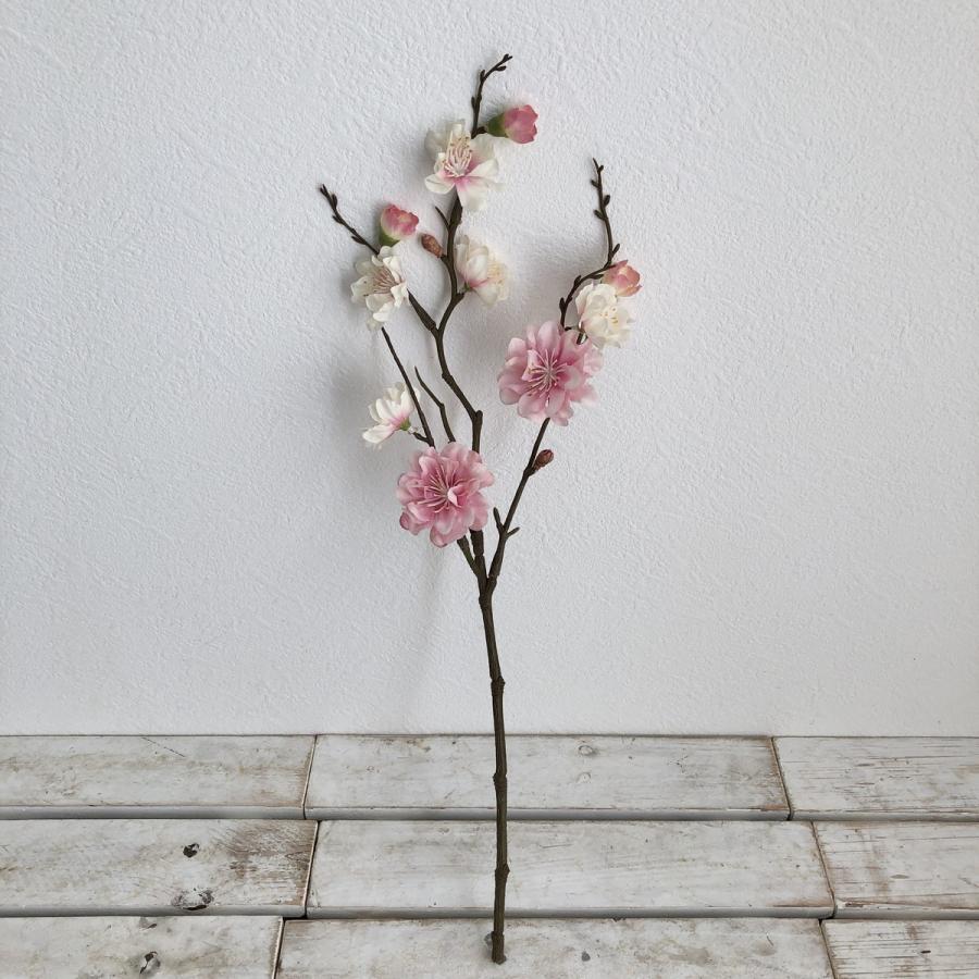 造花 アスカ 花桃×7 つぼみ×6 ツートンピンク A-34772-3T 花材「ま行