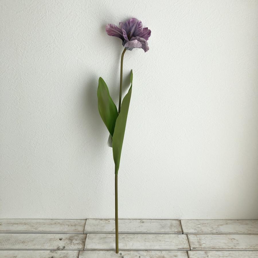 造花 アスカ オープンチューリップ パープルホワイト A-34928-7W 花材