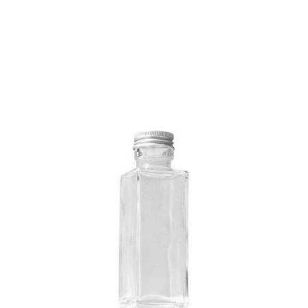【オープニング大セール】 ハーバリウム瓶 角 100ml アルミ銀キャップ付 ガラス瓶 人気ブランド多数対象 ボトル 瓶 ハーバリウム