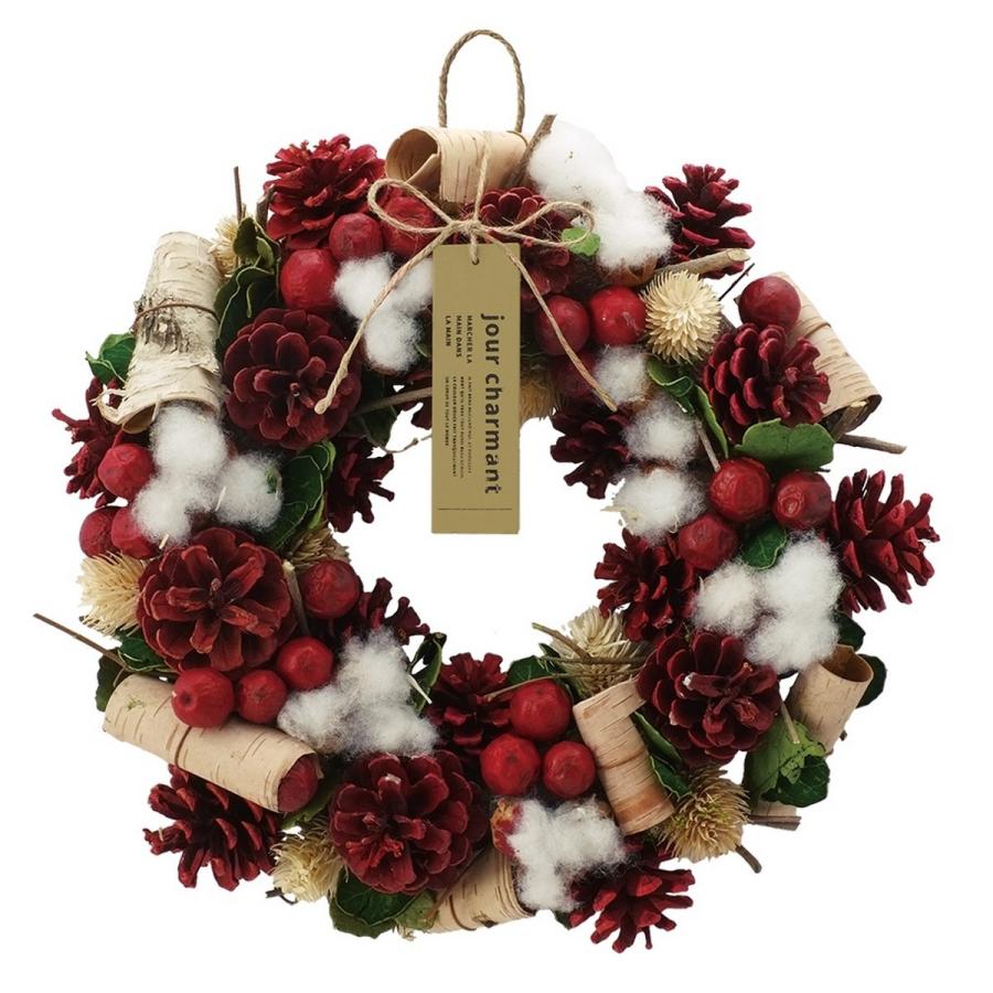 Greenhouse Cmナチュラルリースl 白樺と雪の中に Cm912 A リース完成品 天然素材 Winestyles Jp