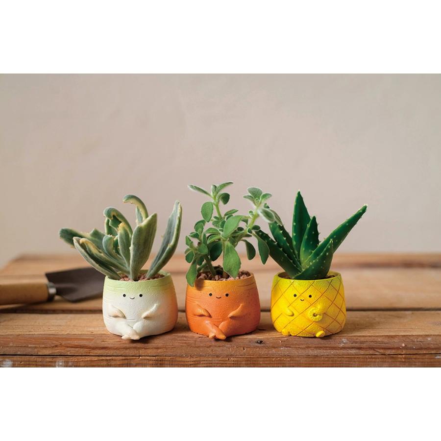 GREENHOUSE リトルレジンポット 大根＆にんじん 2種×「各1」 5152S 2個