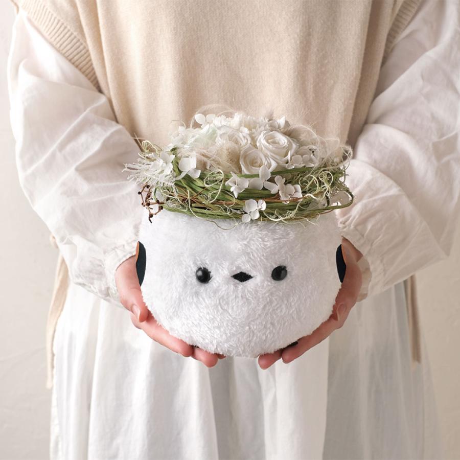 特価 GREENHOUSE ふわふわシマエナガポット S 5166-A 4個 花器 花瓶