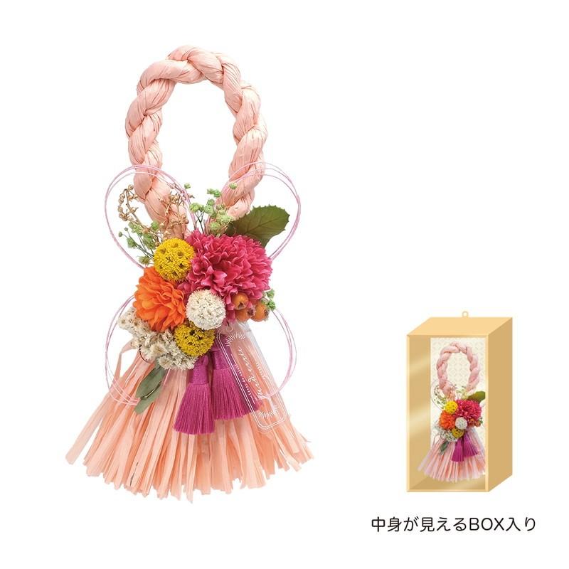 ドライ GREENHOUSE NYナチュラルしめ飾り ビビットピンク NY385