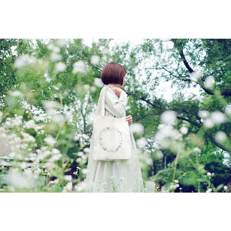 ito& 刺繍トートバッグ 大 botanical ボタニカル グリーンリース IT001