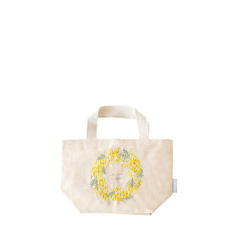 ito& 刺繍ミニトートバッグ botanical ボタニカル ミモザ IT003-3 店舗