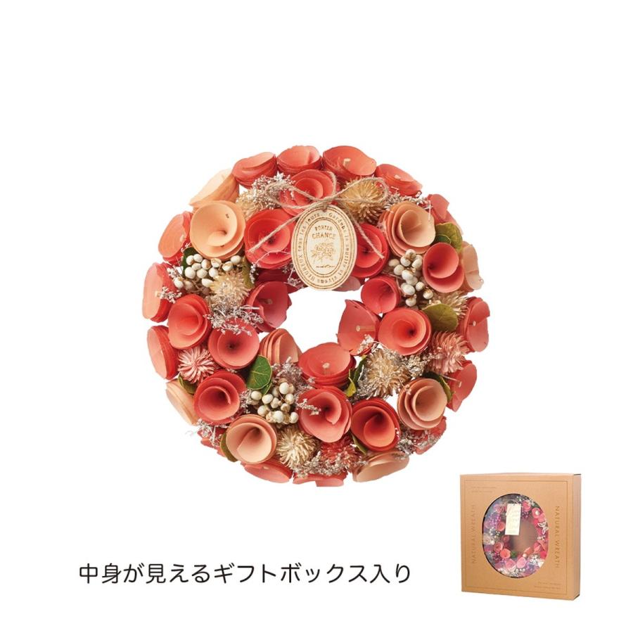 ドライ GREENHOUSE ワンカラーリース M オレンジ 5237-B-OR フラワー