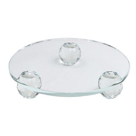 日限定07 OrangeDeco クリスタル台 ラウンド クリア 200 K-2693 花器