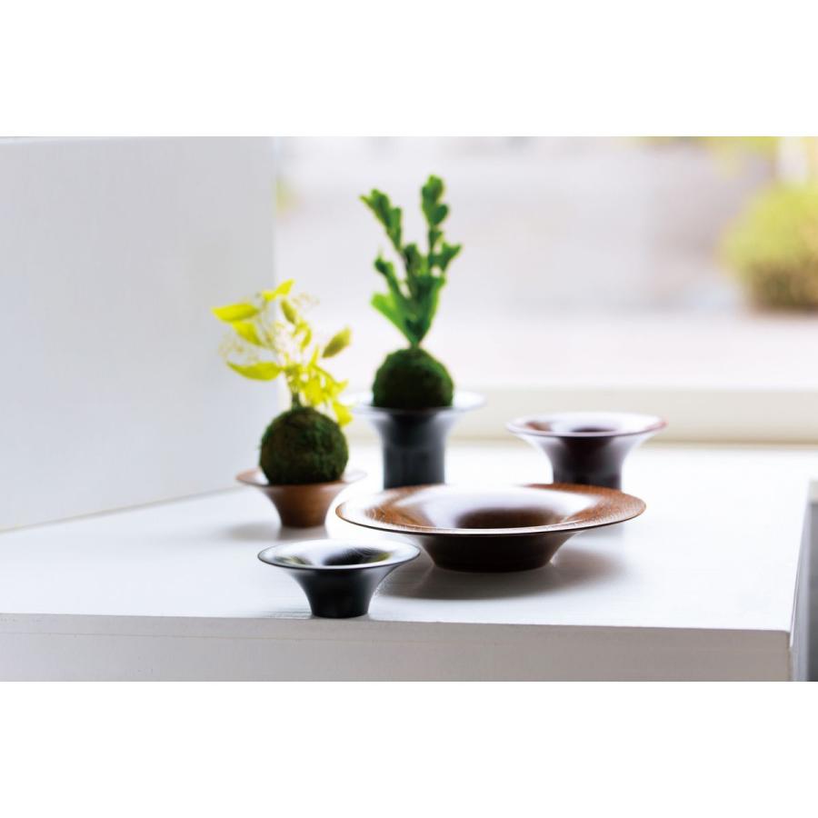日限定07 OrangeDeco 山中漆器　せん arch 7寸 黒漆 KJ0ZF019 花器 花瓶 木製花器_1