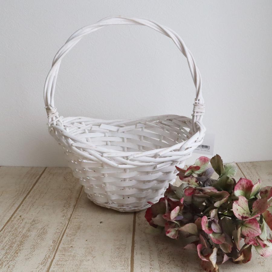 日限定07 SG Wonder zone ウイロー山型手付Sホワイト 318-002W かご