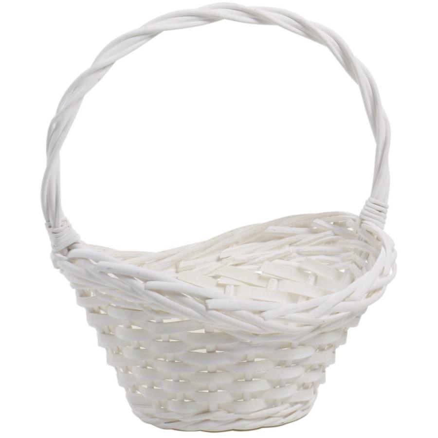 日限定07 SG Wonder zone ウイロー山型手付Sホワイト 318-002W かご