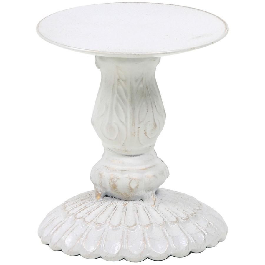 アンティーク ホワイトアイアンキャンドルスタンド