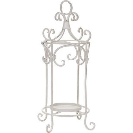 アンティーク ホワイトアイアンキャンドルスタンド