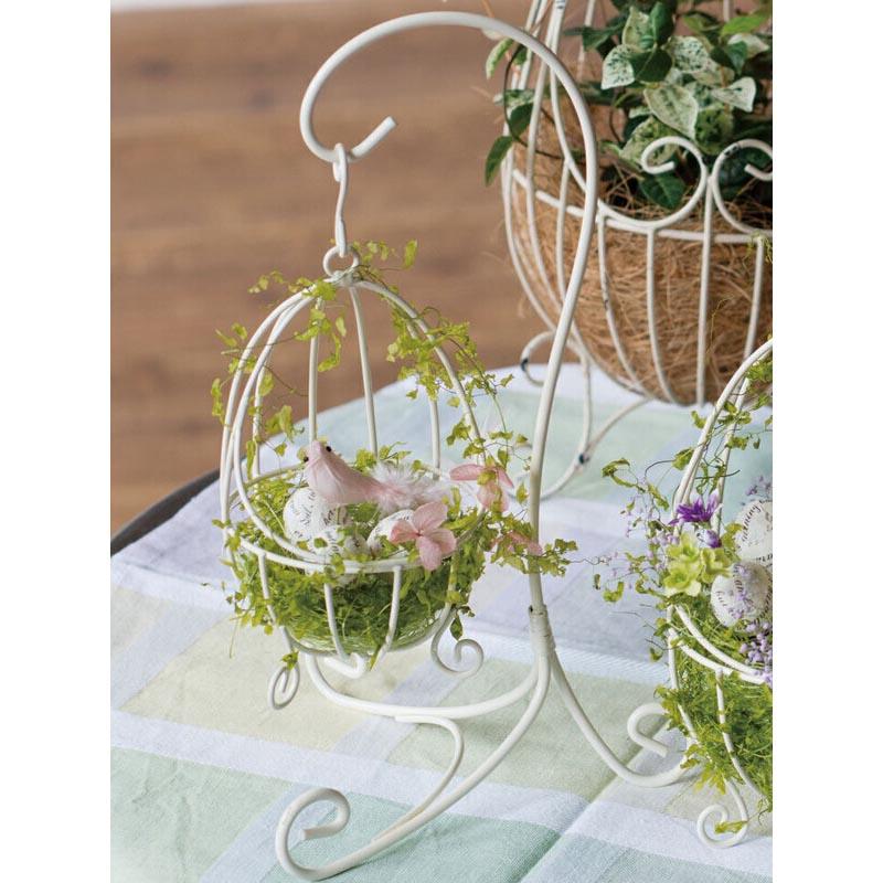 NatureDesigns ワイヤースタンドプリマ M ホワイト 40231 フラワー