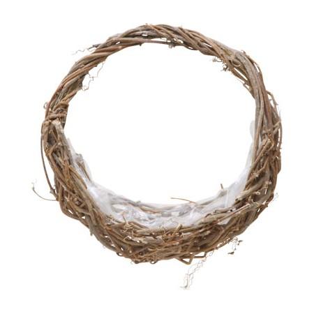 人気ショップが最安値挑戦 即日 Naturedesigns バッグリース22cm ナチュラル つる リース土台