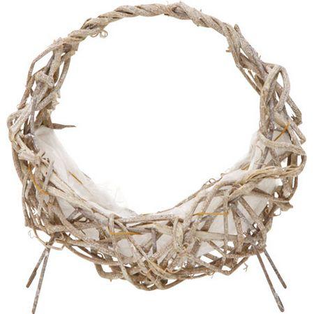 NatureDesigns 自立バッグリース 17cm N ホワイトペイント有り 45417