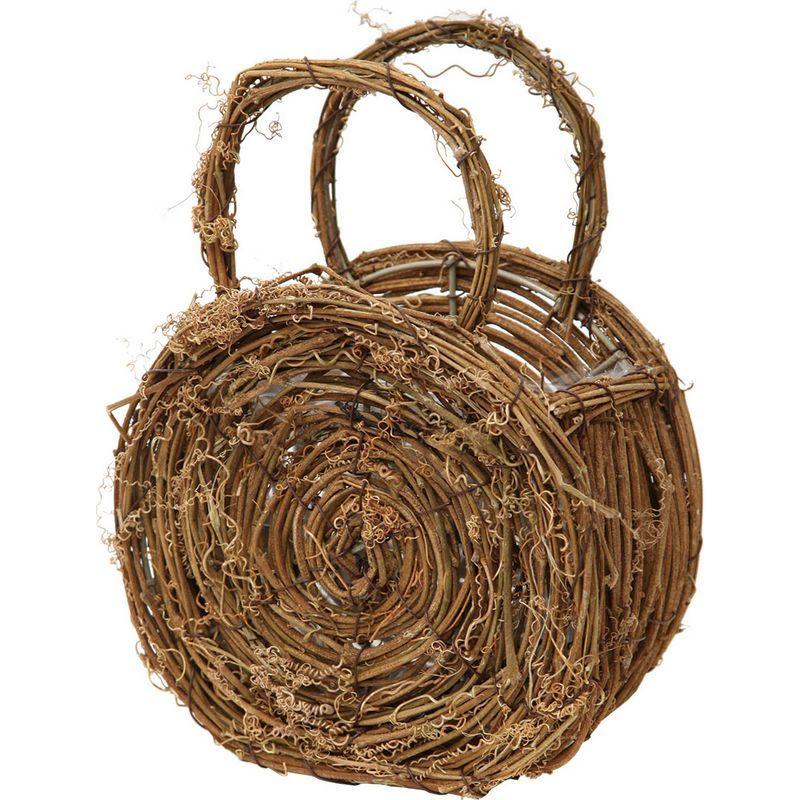 NatureDesigns カーリー サークルバッグ小 45498 ナチュラル かご 