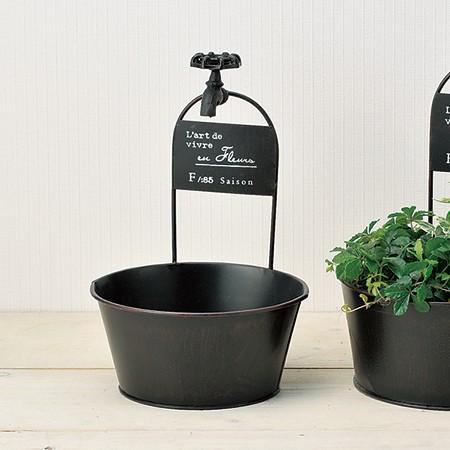 特価 友膳 パンセタップワイドＳＢ UM690 植木鉢 おしゃれ ガーデニング 園芸用品 フラワーポット アイアン ブリキ鉢（Yahoo!・はなどんやアソシエ）