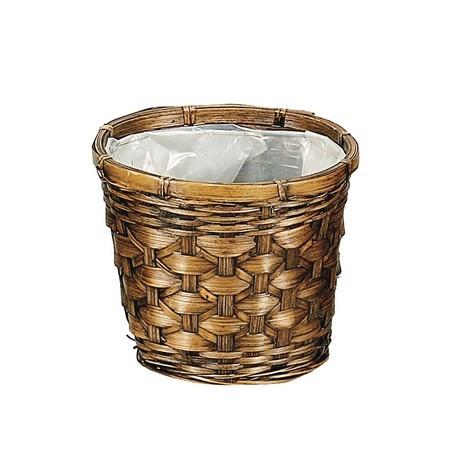 竹製染めカゴ 特価 大橋新治商店 染竹プランターD6号 65-336 かご バスケット