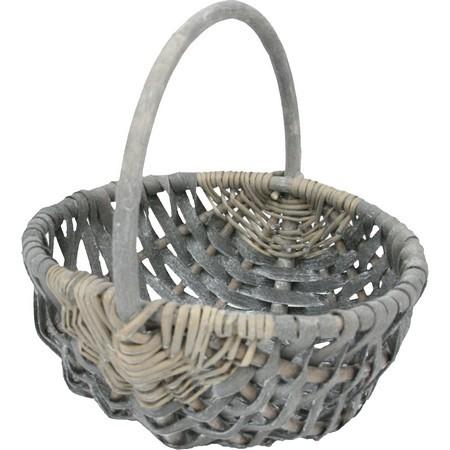 大橋新治商店 カンパーニャ 手付きバスケットグレーS 63-984 かご