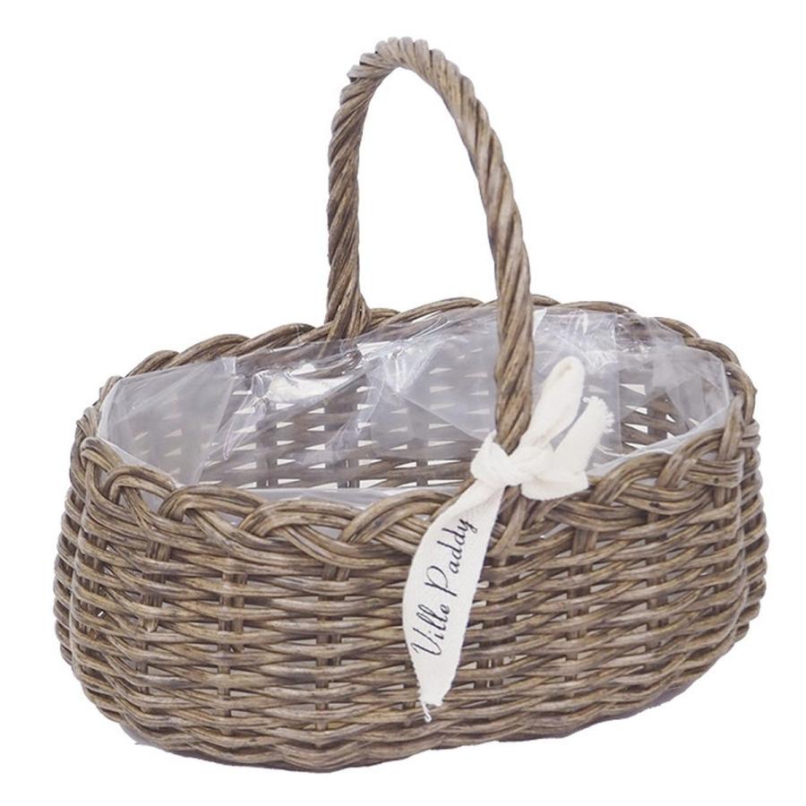 日限定07 村田屋産業 PPラタンバスケット GrayM 3172 かご