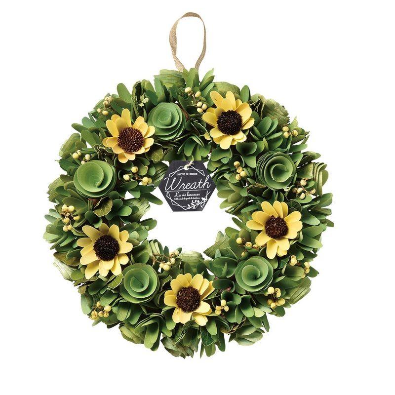 Paseo ひまわりリースｌ Xs 169l リース完成品 天然素材 Www Legheleggere Com