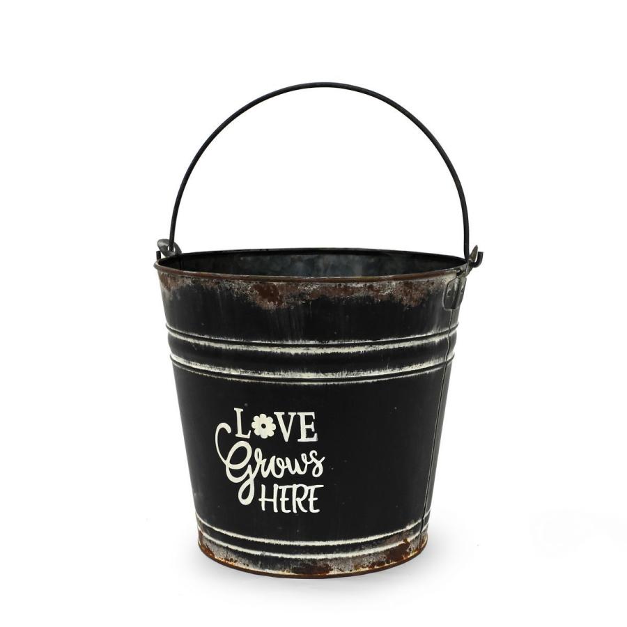 誠実 Azi Azi ブリキバケツ アンティークblk Ca 1074 2個 ポット 鉢 アイアン ブリキポット Cisama Sc Gov Br