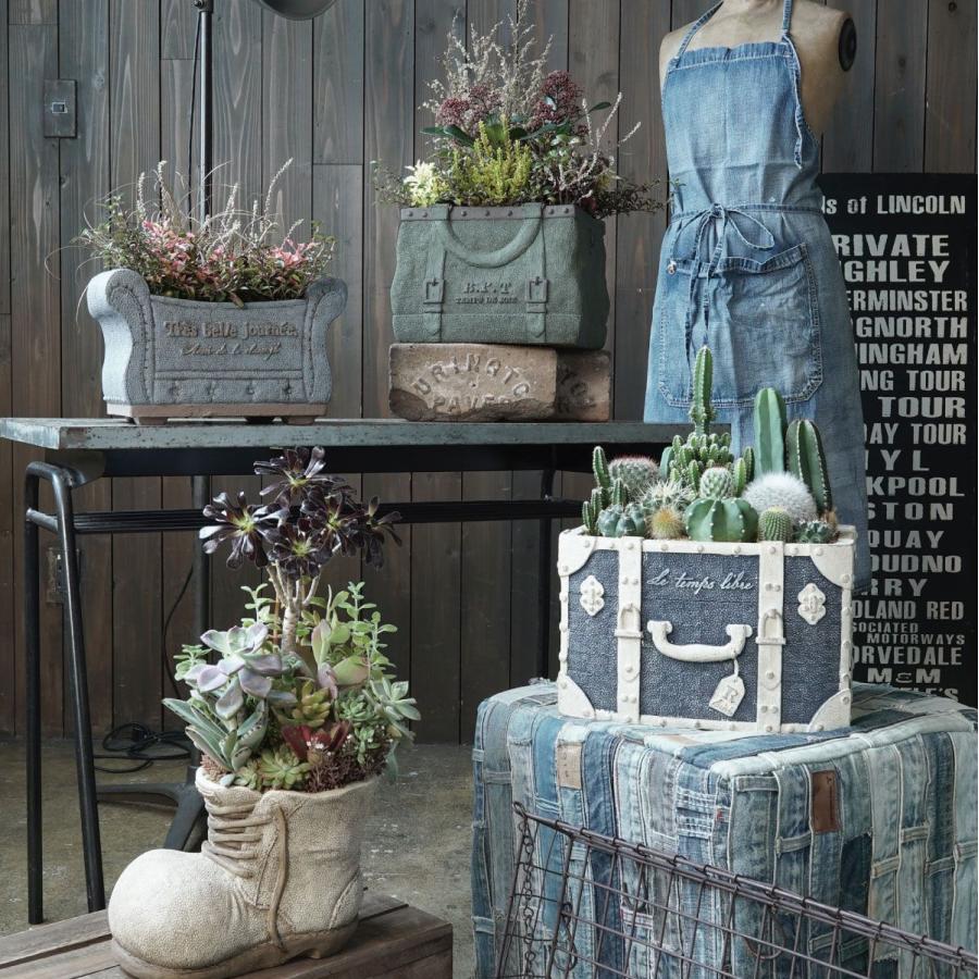 CARNAC ヴィンテージレザーブーツWH ホワイト GFB370WH 植木鉢