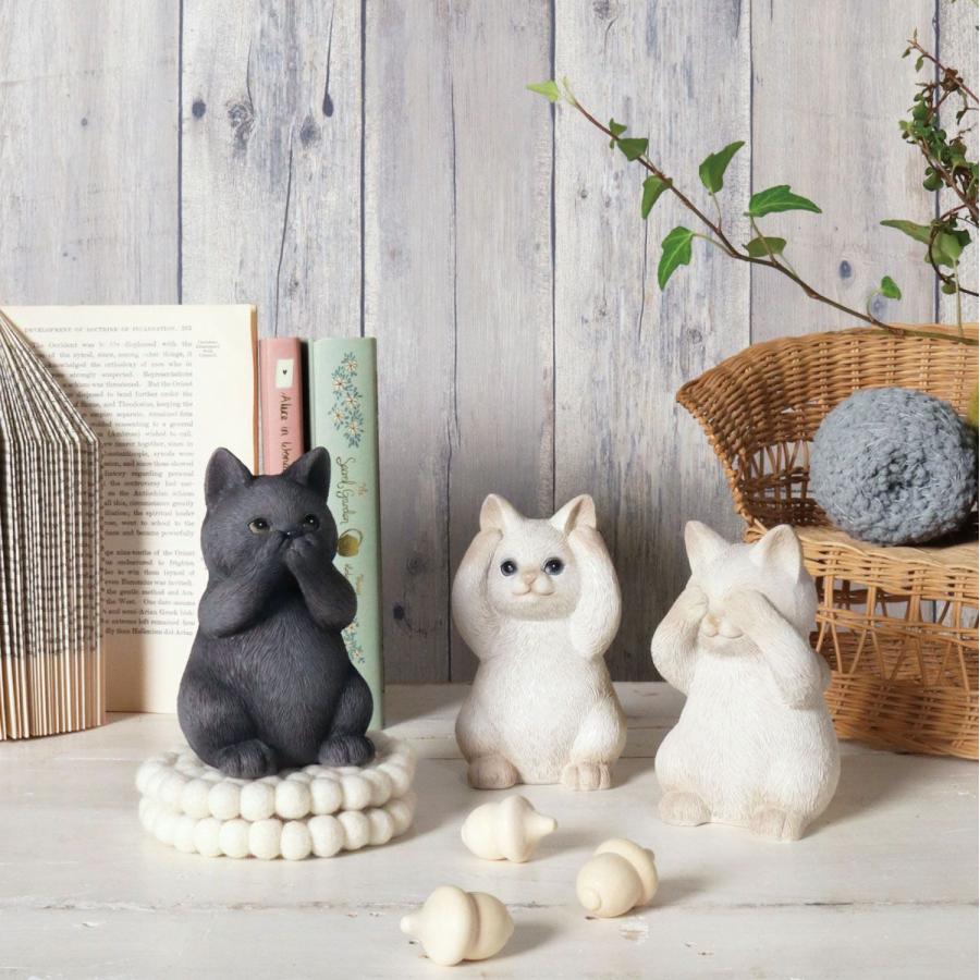 CARNAC レジンアニマルキャットC−IV アイボリー HG03IV 3個 園芸