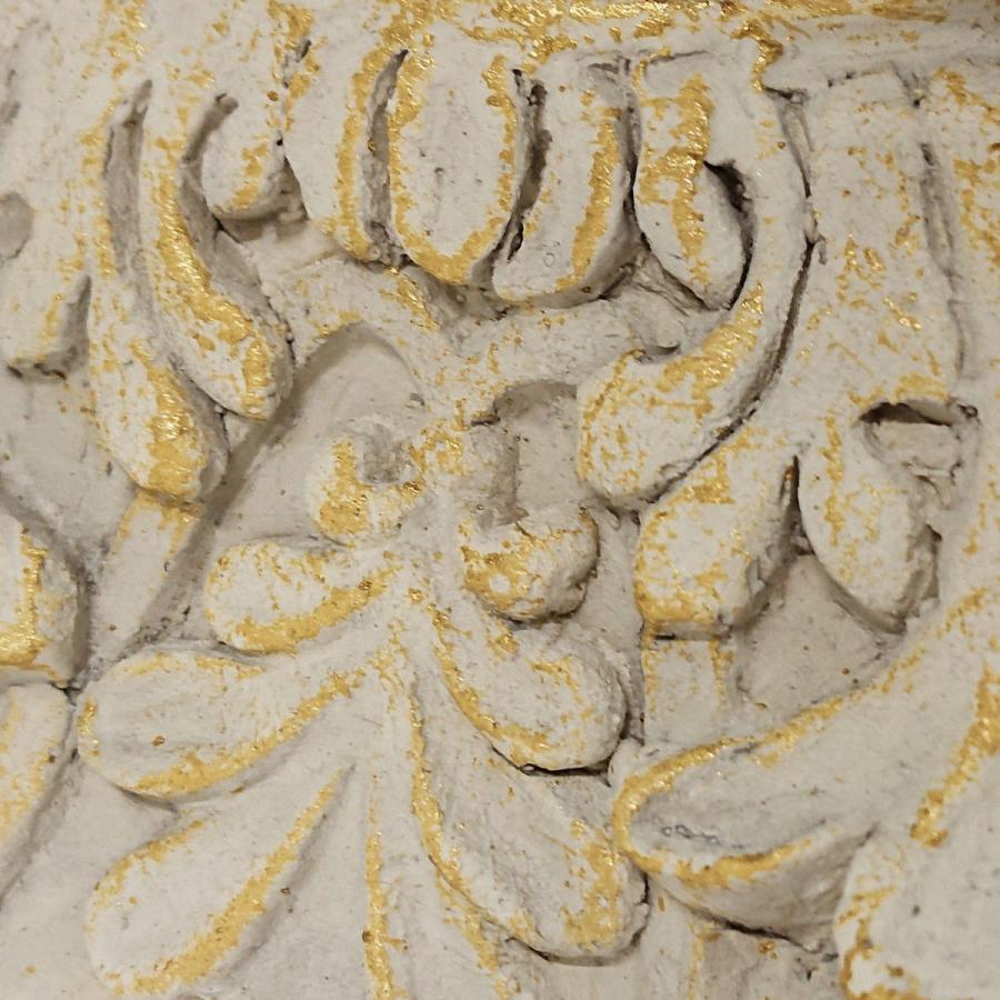 CARNAC レリーフゴブレットD-IG アイボリー×ゴールド GFB439IG 植木鉢