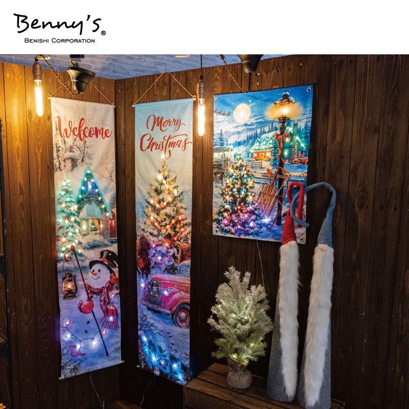 日限定08 Benny's キャンバスアートスノーマン RGB XGK-094 店内装飾