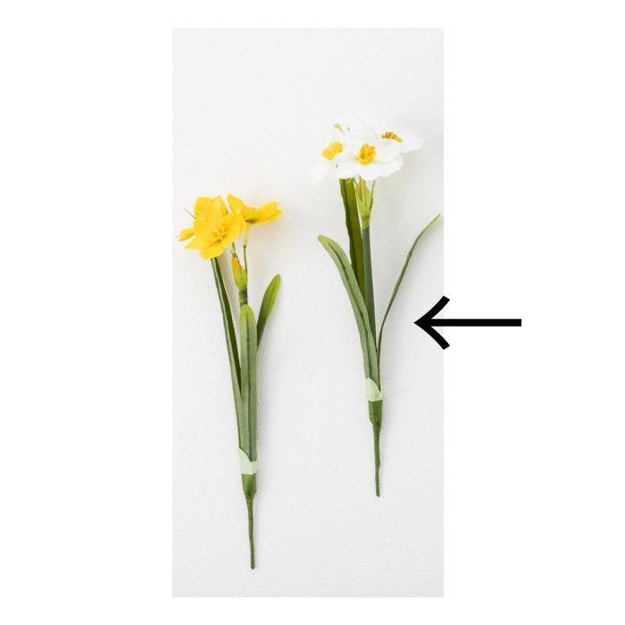 造花 ボブクラフト スイセン ホワイト w 3個 造花 花材 さ行 スイセン 水仙 115 はなどんやアソシエ 通販 Yahoo ショッピング