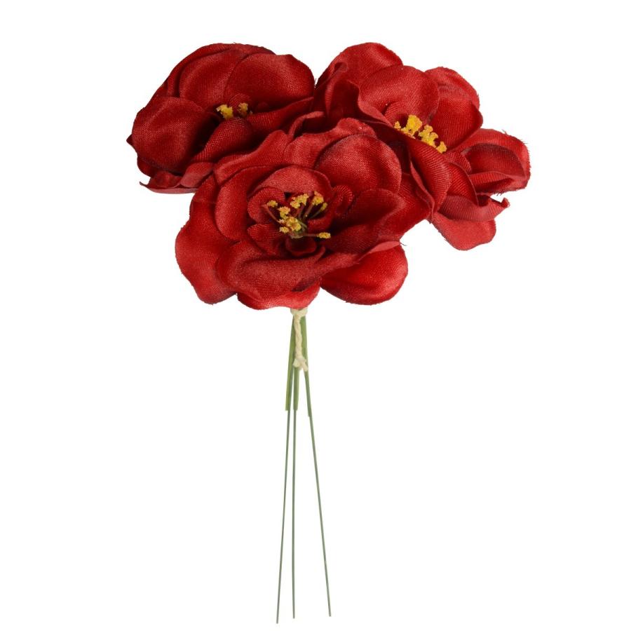 供え 造花 パレ ミニカメリアピック レッド 3本セット P 19 50 花材 た行 ツバキ 椿 Wantannas Go Id