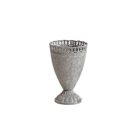 カルチベーター アンテックグレイエッジデコM 022104 買物 花器 ブリキ アイアン 90%OFF アルミ花器 花瓶