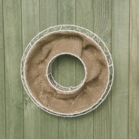 大同クラフト メッシュプランター リースSホワイト麻付 アイボリー