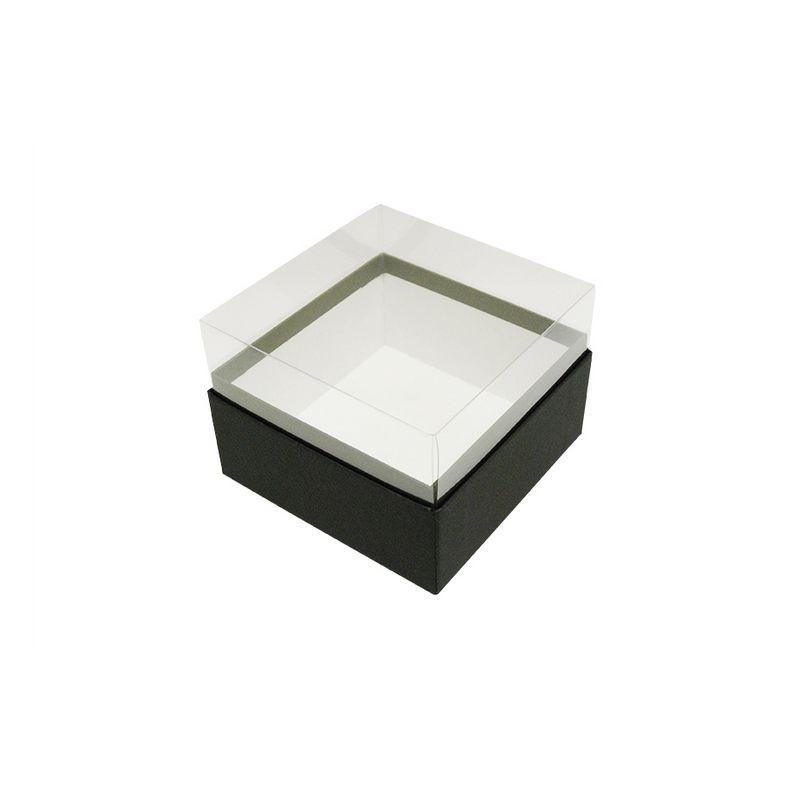 箱話 最新デザインの ハコバナ デザインボックスクリア120 ブラックｘグレー 専門ショップ 花器 花瓶 ボックス