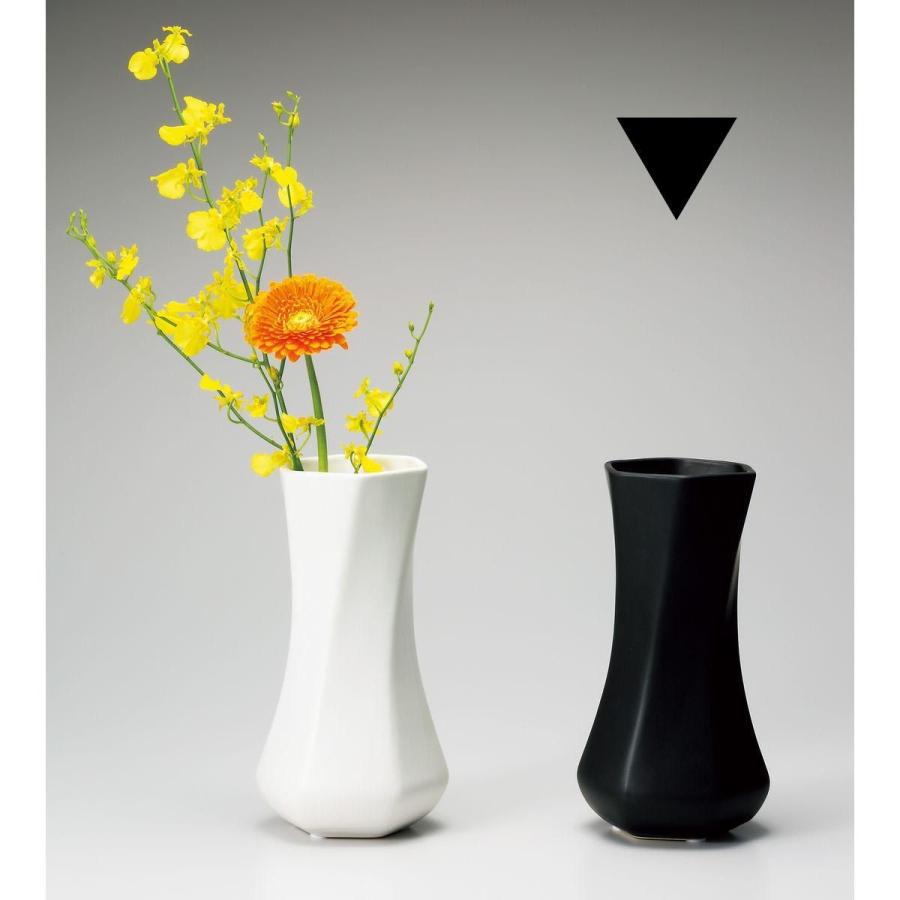 エイチツーオー 陶器花瓶L 六角 黒 HT6185 2個 花器 花瓶 陶器花器