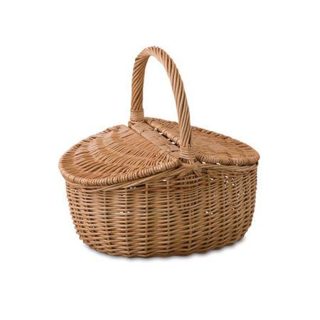 日限定07 POSH LIVING ウィッカーバスケット 10580 かご バスケット 蓋つきバスケット（Yahoo!・はなどんやアソシエ）