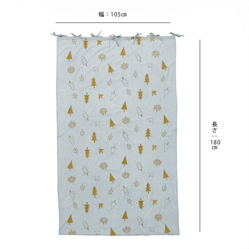 日限定21 志成販売 北欧の森をイメージした刺繍のカーテン 305026GY 2個 店舗ディスプレイ 店内装飾 置物 オブジェ 北欧オブジェ_3