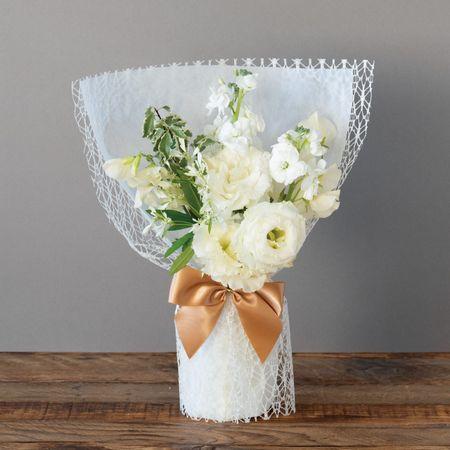 HEADS レーススタンディングブーケラッピングM−1／アイボリー 10枚