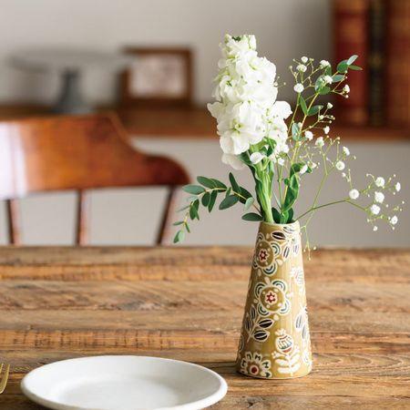 HEADS ハンドメイドプリントフラワーベース−43 2個 HNP-FB43 花器