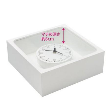 アミファ 花時計 正方形 白 f618801 花器 花瓶 クロックフレーム : は