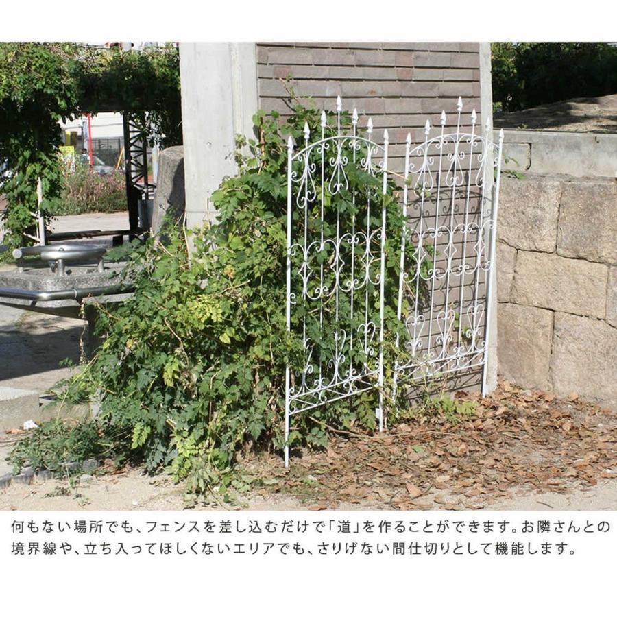 直送 定住地表現スタイル アイアンローズフェンス150「2枚組」 白いこと IFROSE-150-2P-WHT 園芸装具 ガーデンファニチャー 調度品 ラティス 駒寄せ