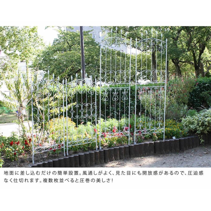 直送 定住地表現スタイル アイアンローズフェンス150「4枚組」 まっ黒い赤銅色 IFROSE-150-4P 園芸装具 ガーデンファニチャー 調度品 ラティス 駒寄せ