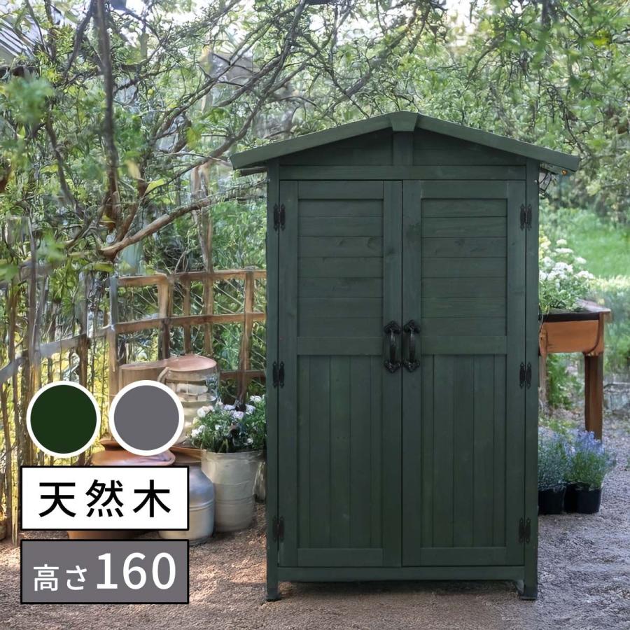 直送 住まいスタイル 三角屋根収納庫 ダークグリーン KGRS1600-2GRN