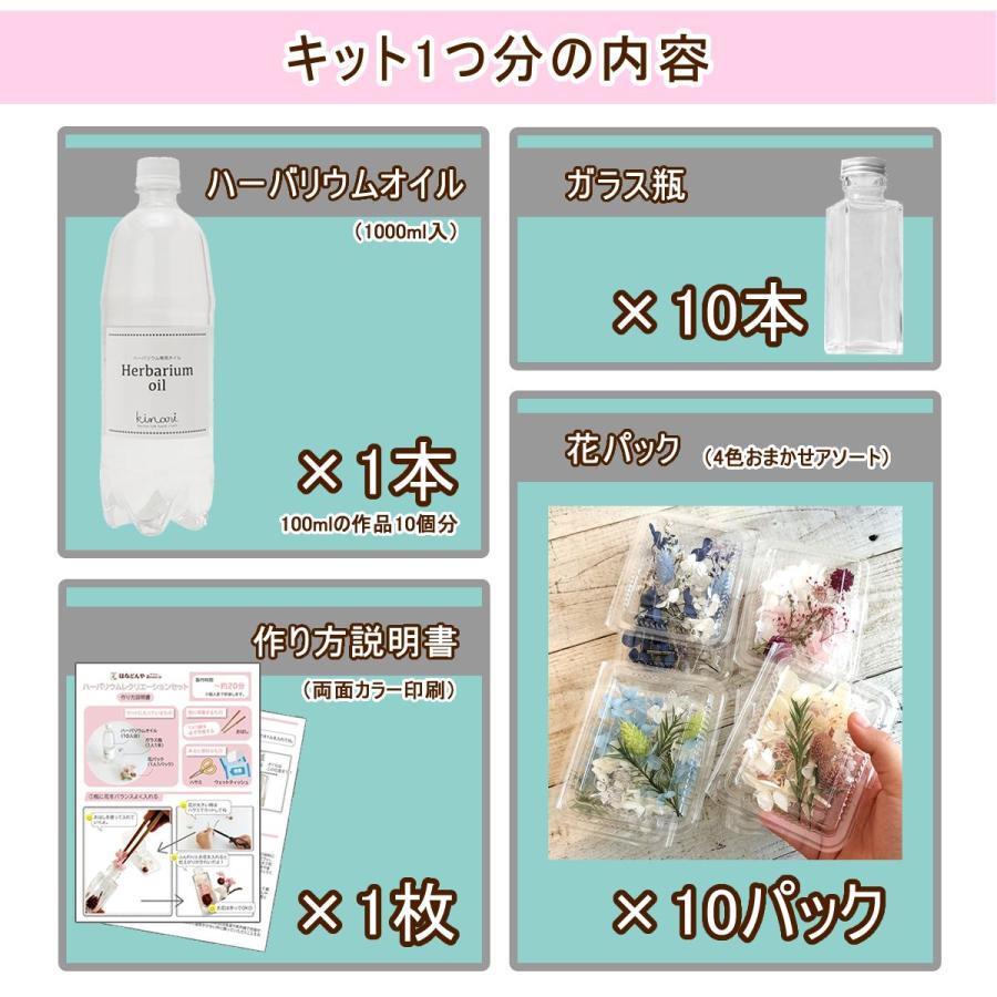 ハーバリウム レクリエーションキット 1セット10人分 はなどんや