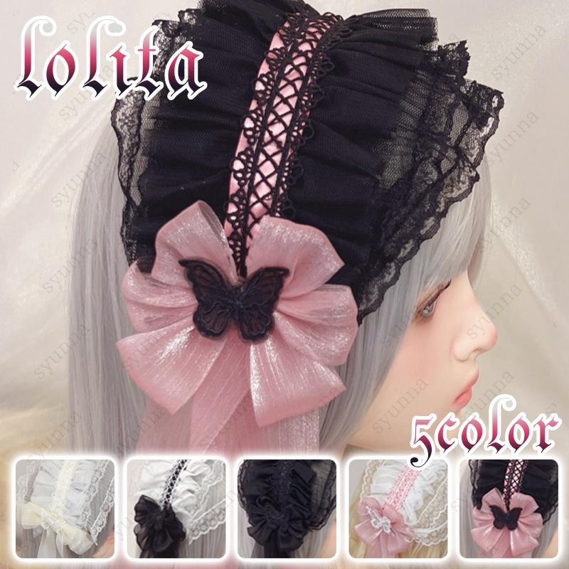 h129# ヘッドドレス 5color ヘアクリップ レディース ロリータ 髪飾り
